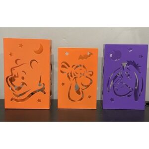 Disney Halloween Winnie‎ the Pooh Candle Holders Luminaries Tigger Eeyore